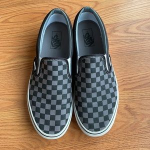 Black and Grey checkerboard vans